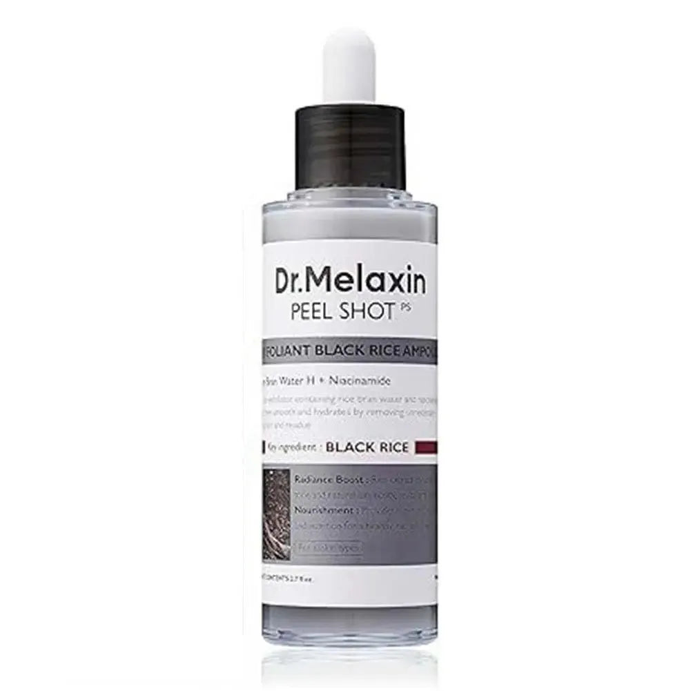 Dr. Melaxin Peel Shot White and Black Rice Exfoliating Essence Oil Control Gentle Shrinking Blackhead Removal Hydrating Skin Car