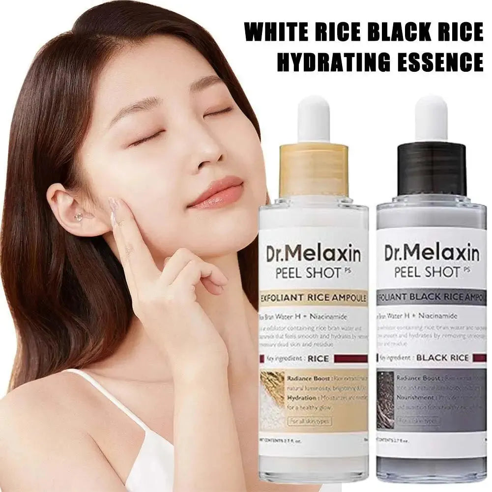 Dr. Melaxin Peel Shot White and Black Rice Exfoliating Essence Oil Control Gentle Shrinking Blackhead Removal Hydrating Skin Car