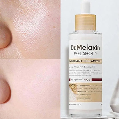 Dr. Melaxin Peel Shot White and Black Rice Exfoliating Essence Oil Control Gentle Shrinking Blackhead Removal Hydrating Skin Car
